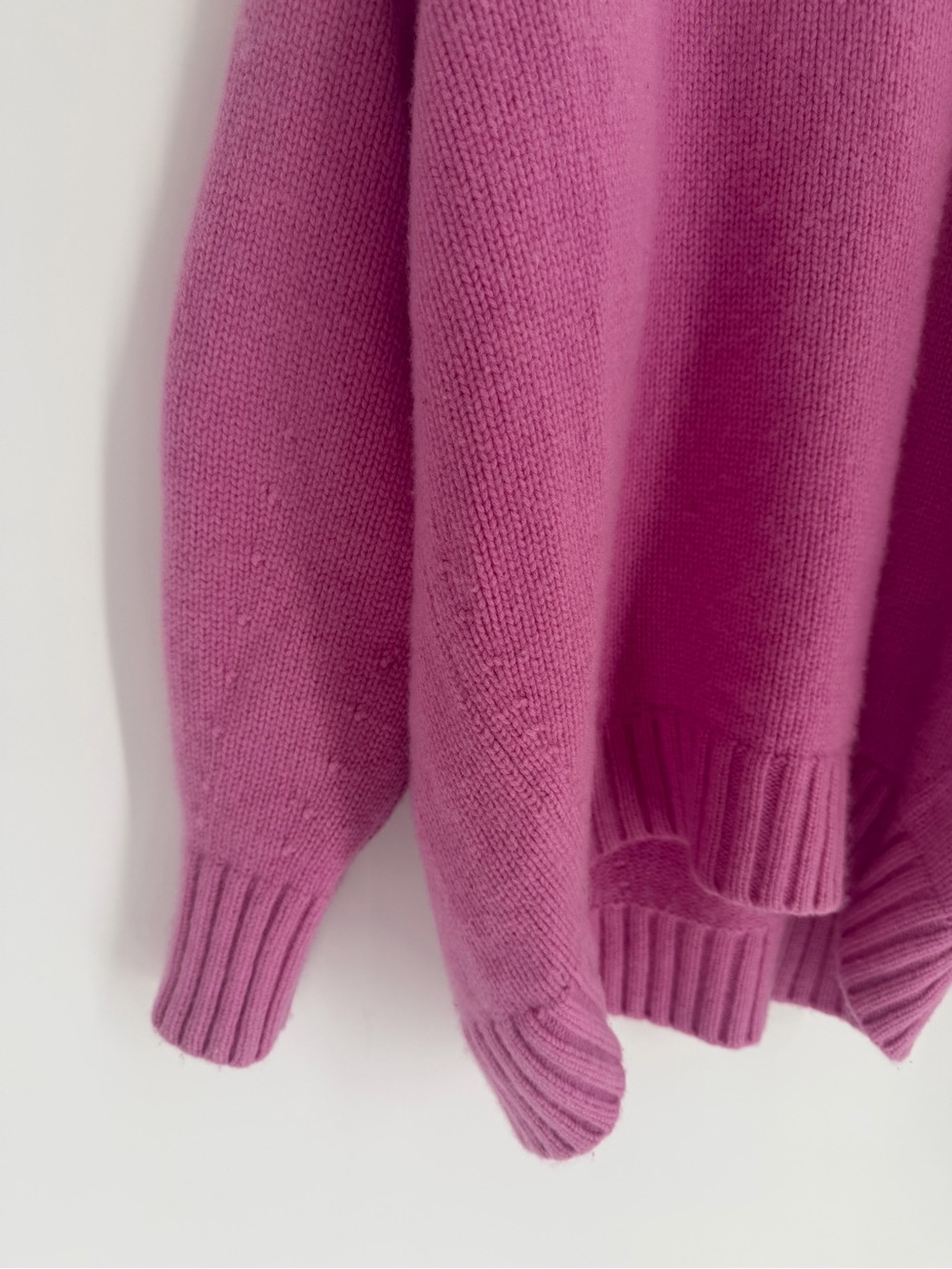 Cos Chunky Pure Cashmere Crew Neck Sweater In Pink - Picture 6 of 9